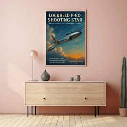 Lockheed P-80 Shooting Star Wall Art Print PosterGoat