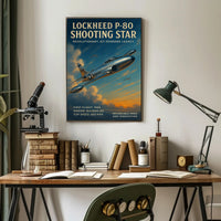 Lockheed P-80 Shooting Star Wall Art Print PosterGoat