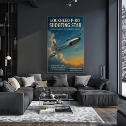 Lockheed P-80 Shooting Star Wall Art Print PosterGoat
