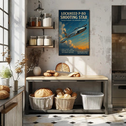 Lockheed P-80 Shooting Star Wall Art Print PosterGoat