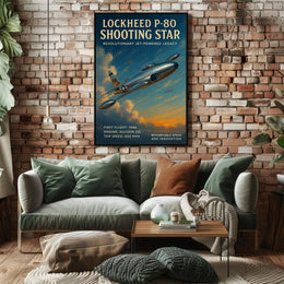 Lockheed P-80 Shooting Star Wall Art Print PosterGoat