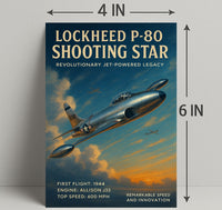 Lockheed P-80 Shooting Star Wall Art Print PosterGoat
