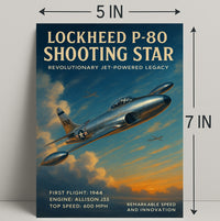 Lockheed P-80 Shooting Star Wall Art Print PosterGoat