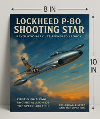 Lockheed P-80 Shooting Star Wall Art Print PosterGoat