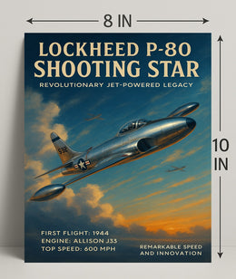 Lockheed P-80 Shooting Star Wall Art Print PosterGoat
