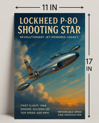 Lockheed P-80 Shooting Star Wall Art Print PosterGoat