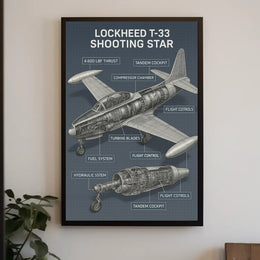 Lockheed T-33 Shooting Star Poster PosterGoat