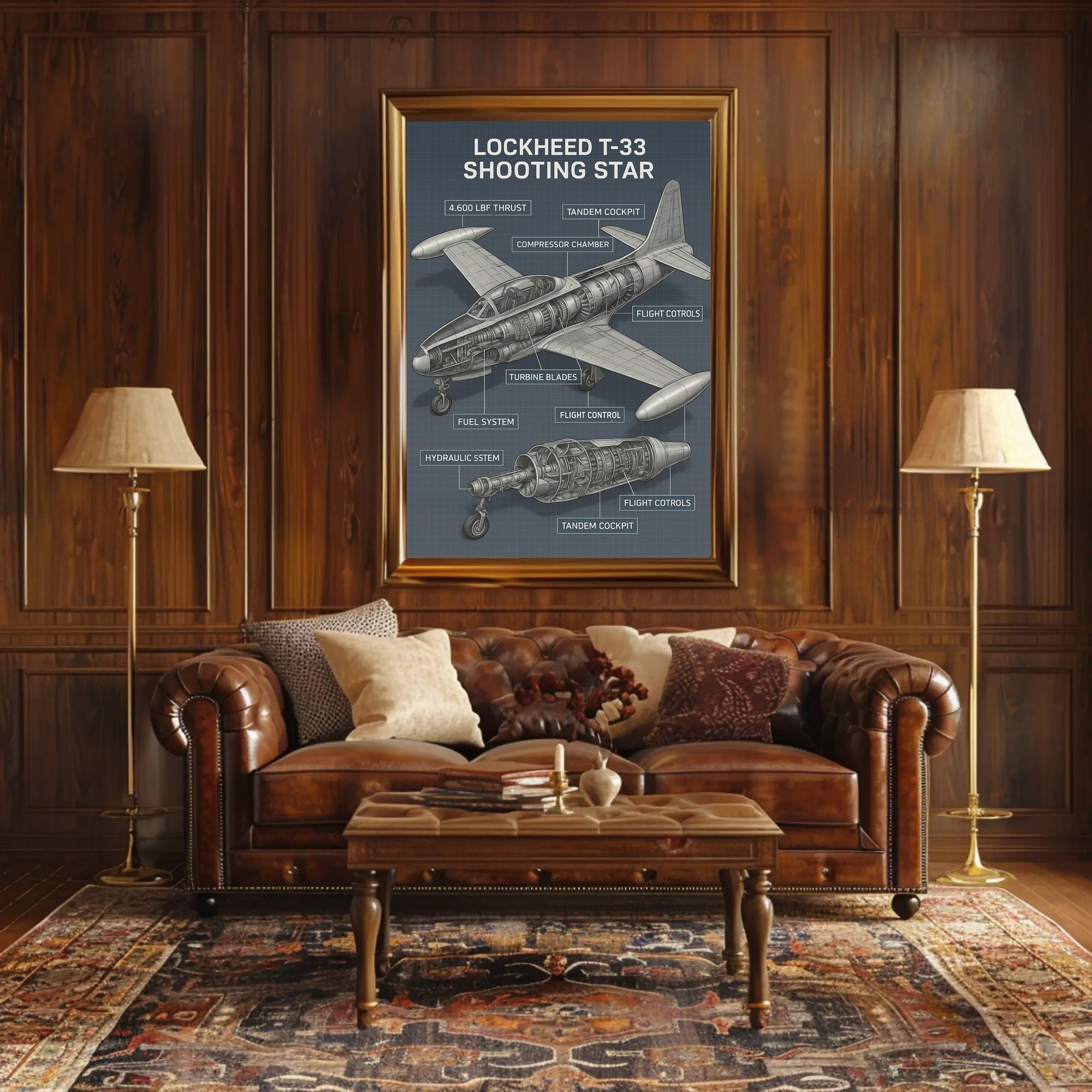 Lockheed T-33 Shooting Star Poster PosterGoat