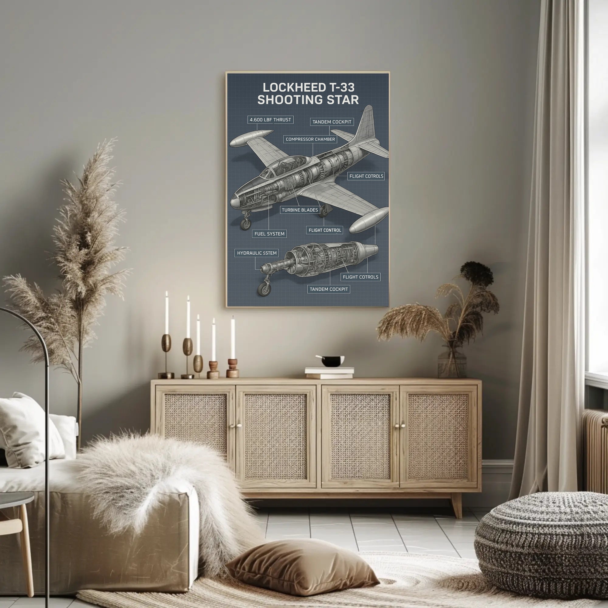 Lockheed T-33 Shooting Star Poster PosterGoat