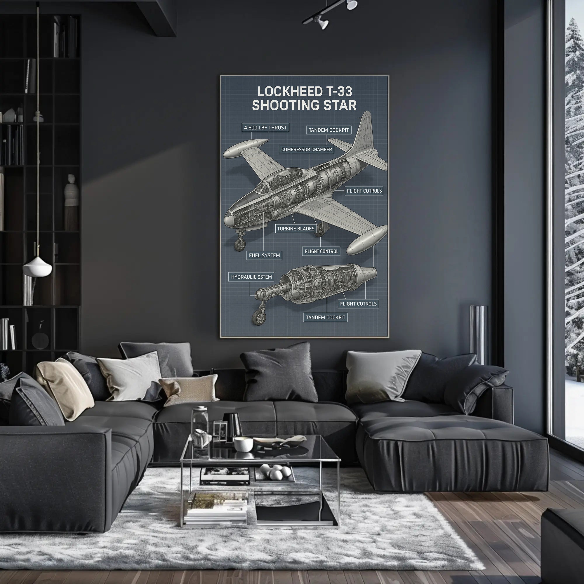 Lockheed T-33 Shooting Star Poster PosterGoat