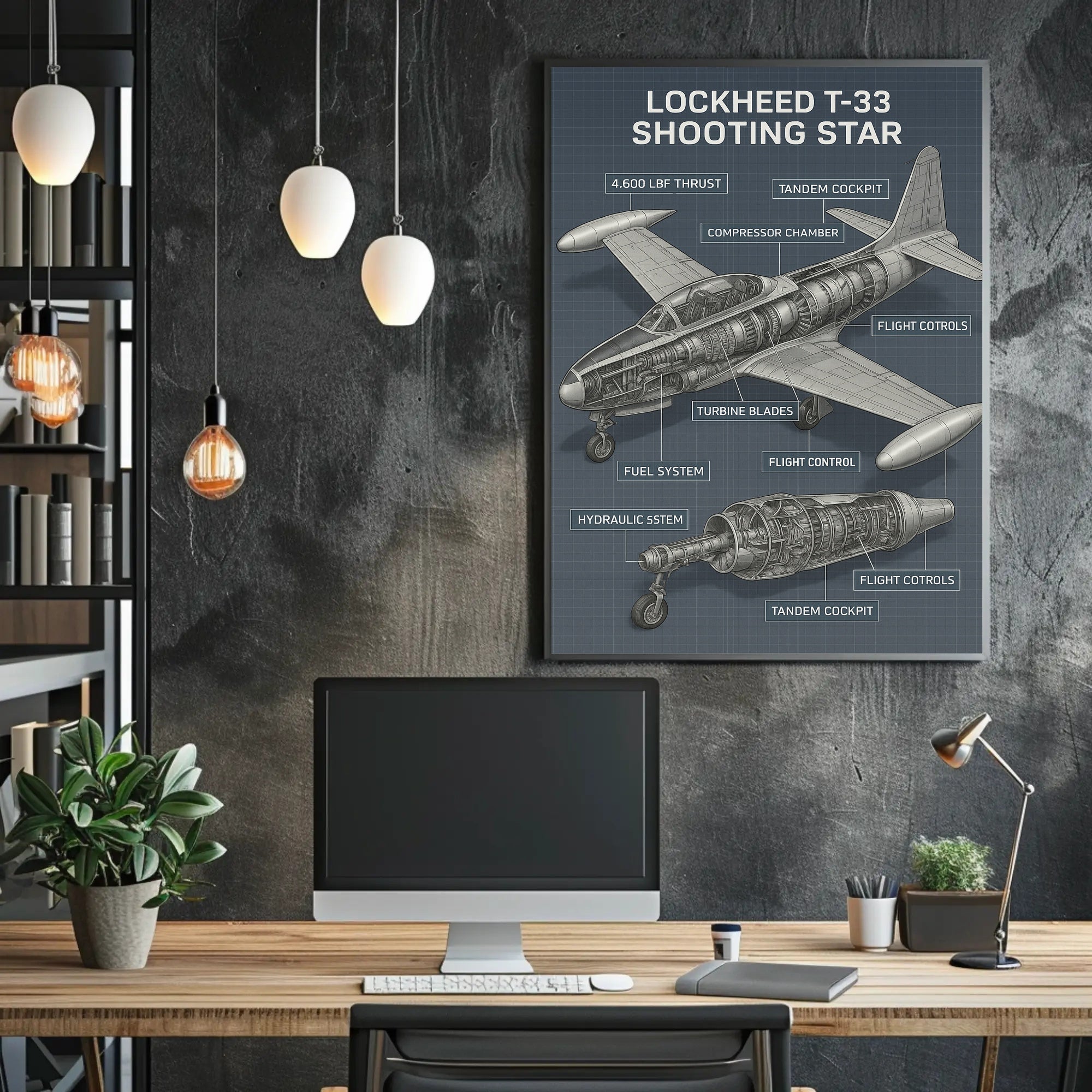 Lockheed T-33 Shooting Star Poster PosterGoat