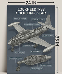 Lockheed T-33 Shooting Star Poster PosterGoat