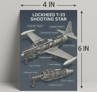 Lockheed T-33 Shooting Star Poster PosterGoat