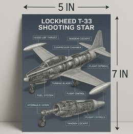 Lockheed T-33 Shooting Star Poster PosterGoat