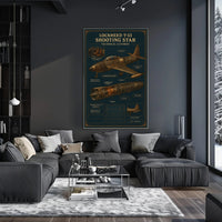 Lockheed T-33 Shooting Star Technical Poster PosterGoat