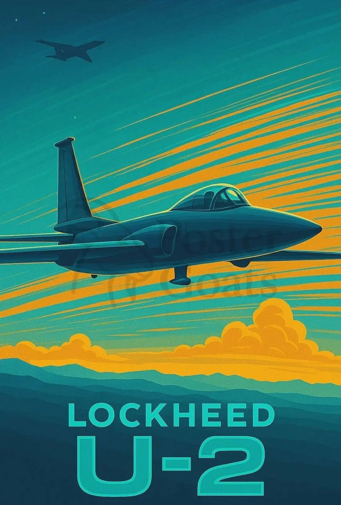 Lockheed U-2 Cold War Era Vintage Aviation Poster PosterGoat
