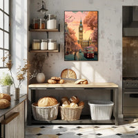 London Big Ben Sunset Scene Urban or Cityscape Poster PosterGoat