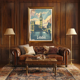 London Big Ben Travel Art - Urban Cityscape Poster PosterGoat