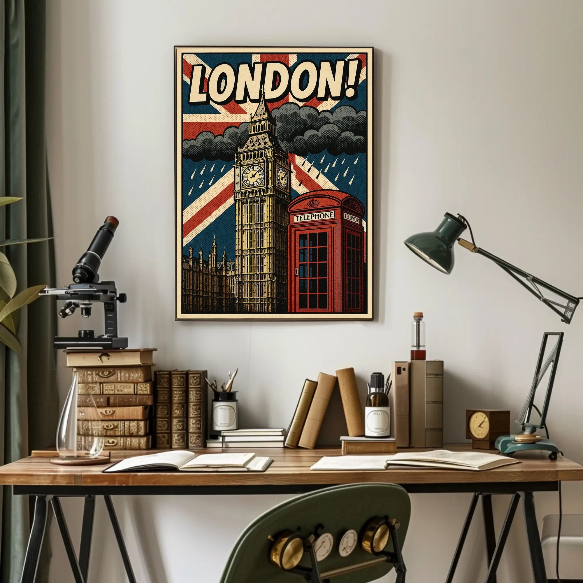 London Pop Art Cityscape Poster PosterGoat