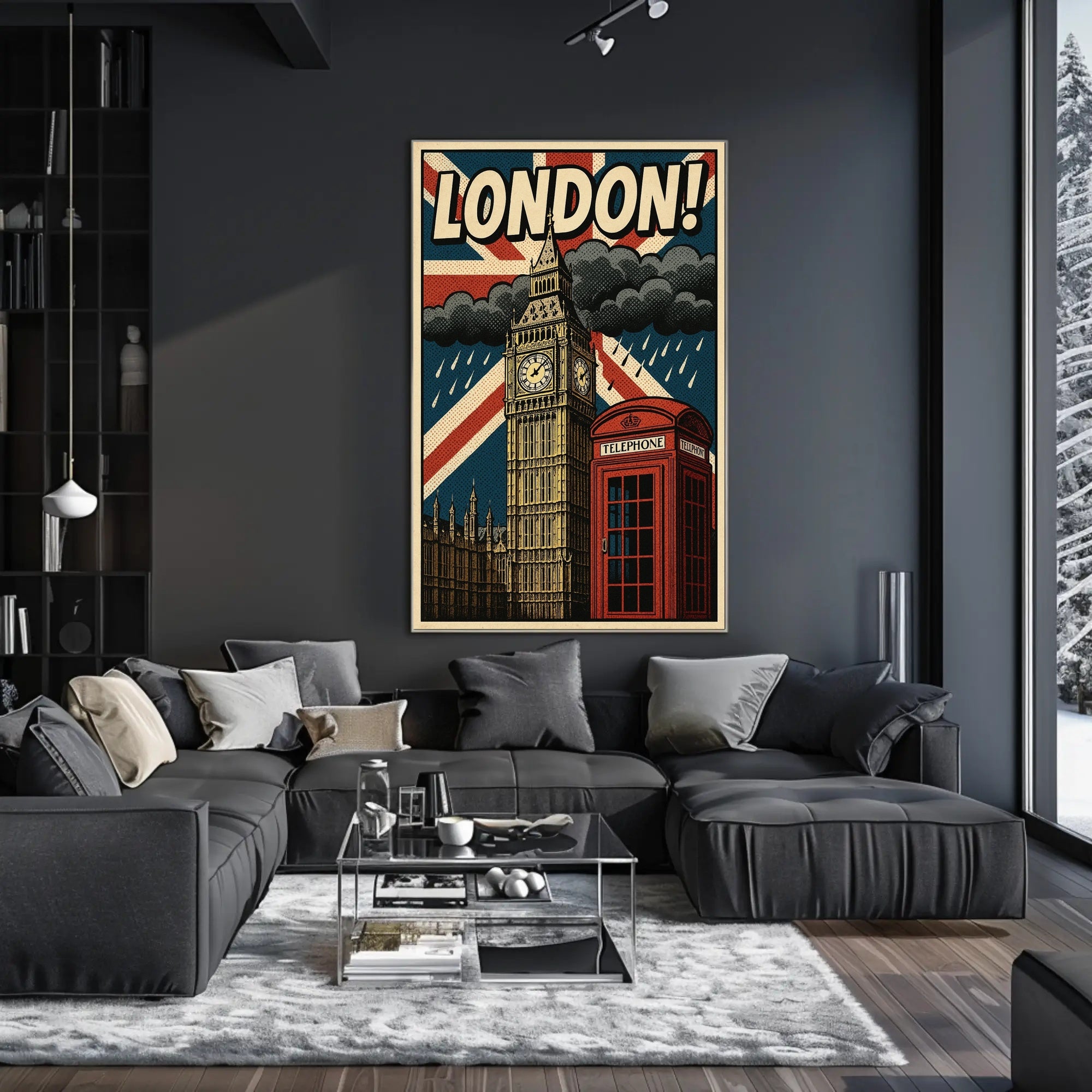 London Pop Art Cityscape Poster PosterGoat