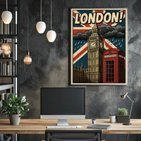 London Pop Art Cityscape Poster PosterGoat