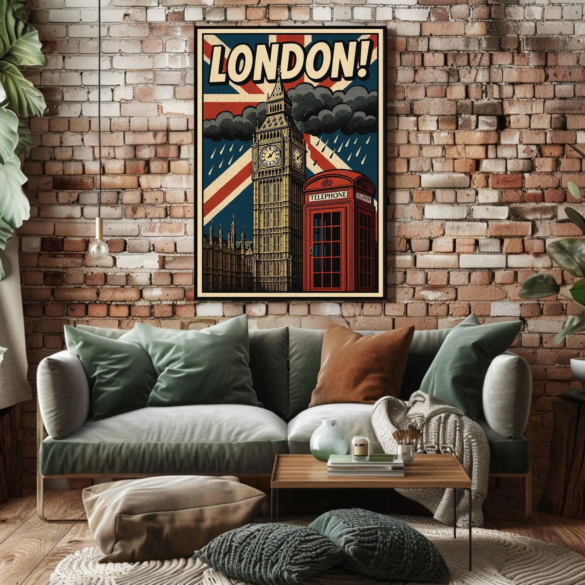 London Pop Art Cityscape Poster PosterGoat