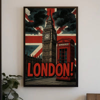 London's Vintage Icons Travel Poster PosterGoat
