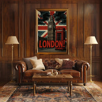 London's Vintage Icons Travel Poster PosterGoat