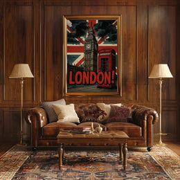 London's Vintage Icons Travel Poster PosterGoat