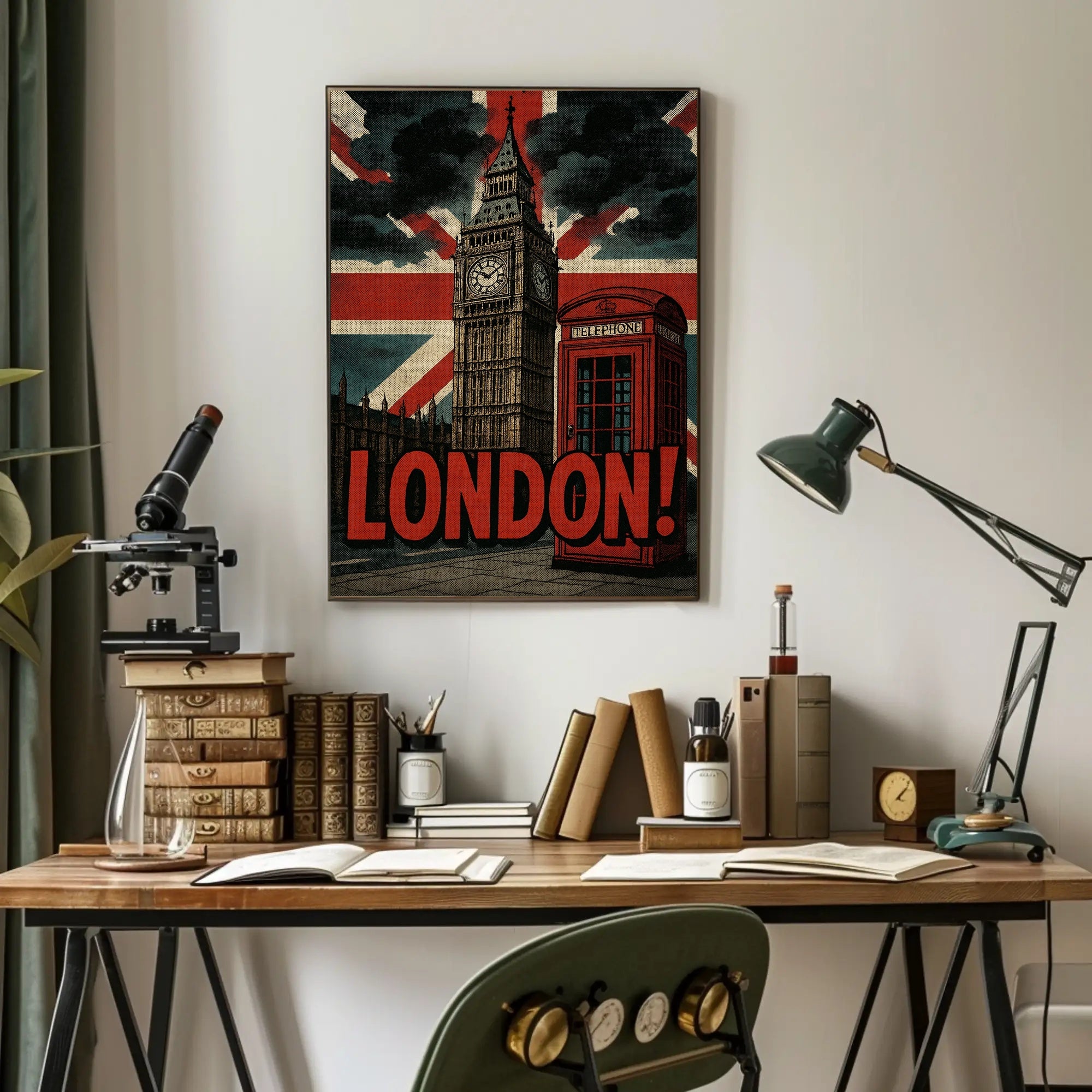 London's Vintage Icons Travel Poster PosterGoat
