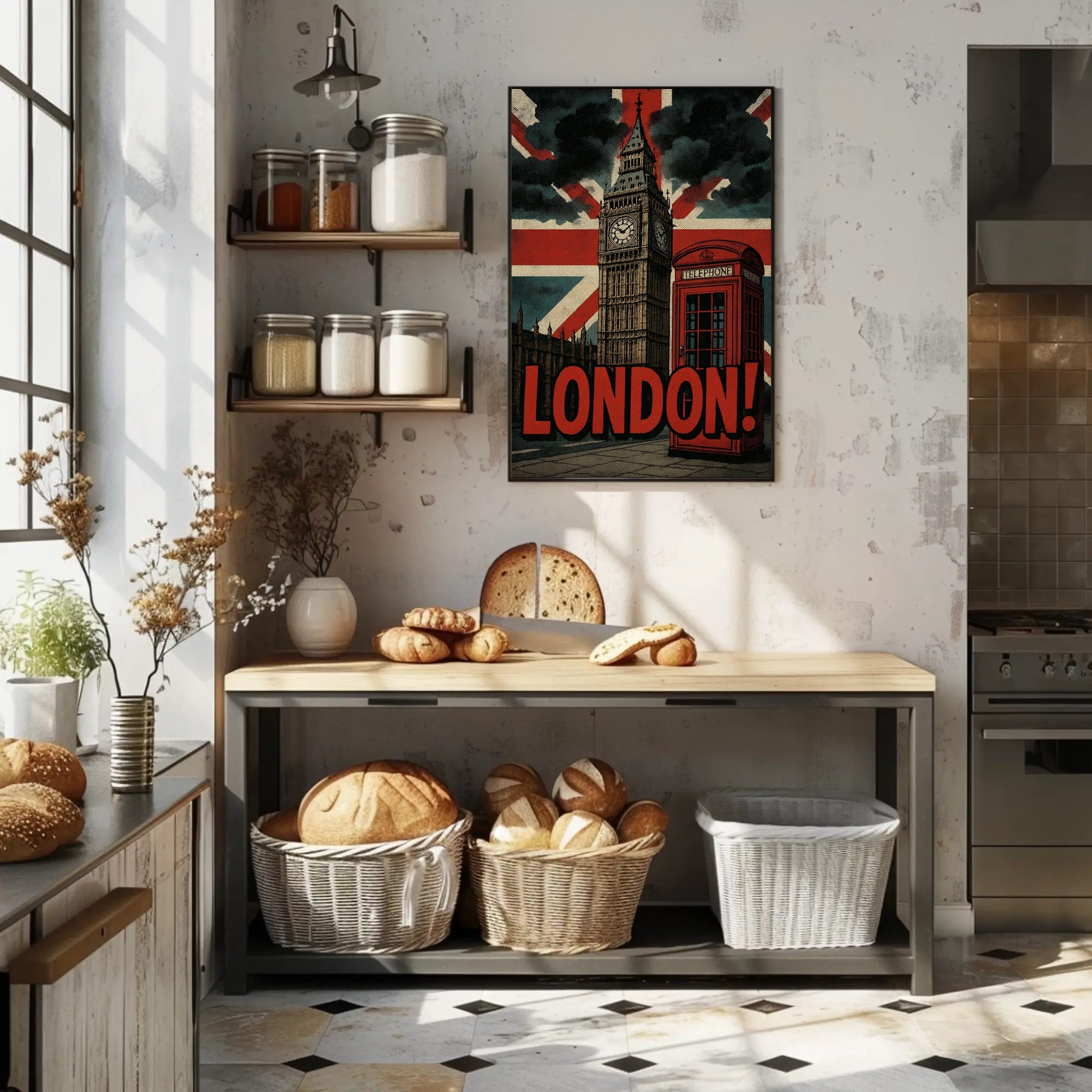 London's Vintage Icons Travel Poster PosterGoat