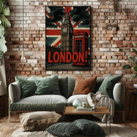 London's Vintage Icons Travel Poster PosterGoat