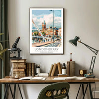 Londonderry Northern Ireland Travel Poster Wall Art Print PosterGoat
