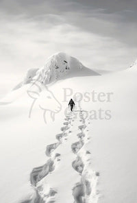 Lonely Trek Through Arctic Wilderness Travel Poster PosterGoat