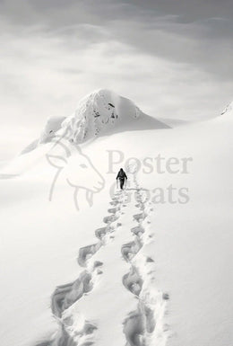 Lonely Trek Through Arctic Wilderness Travel Poster PosterGoat