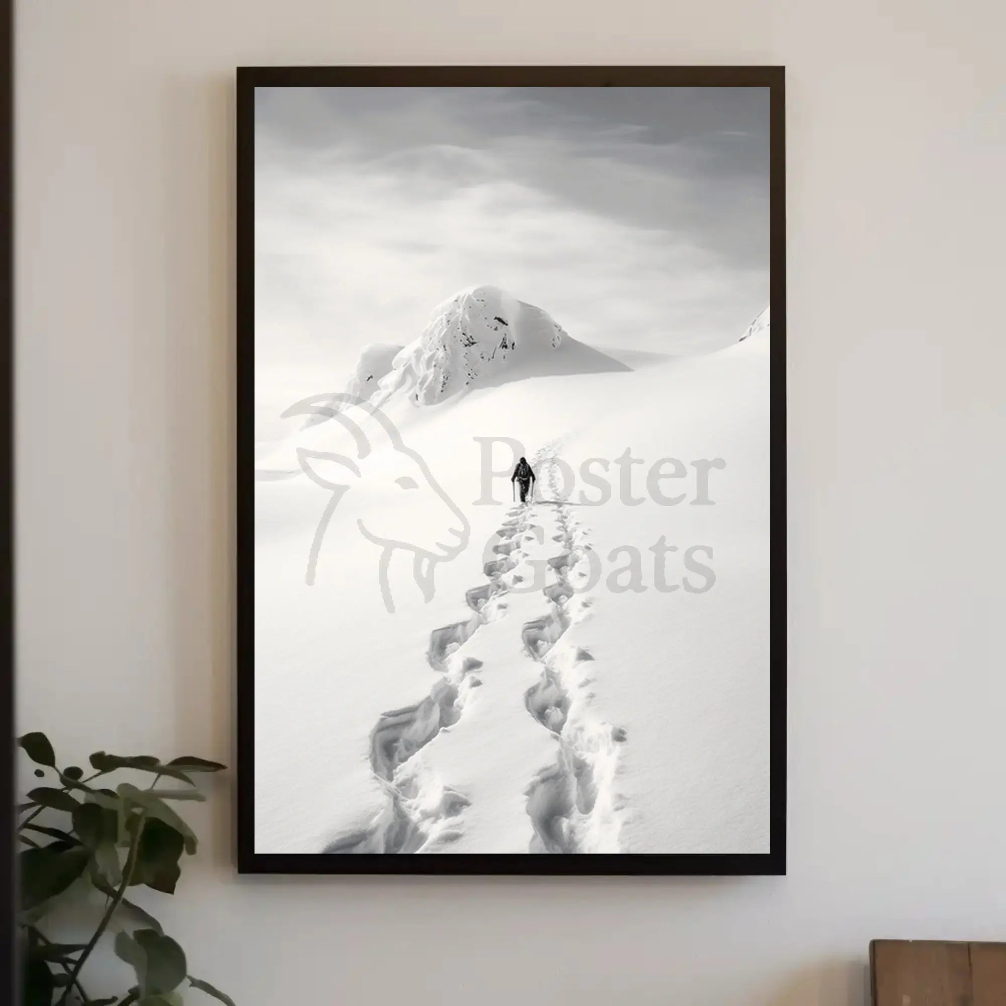 Lonely Trek Through Arctic Wilderness Travel Poster PosterGoat