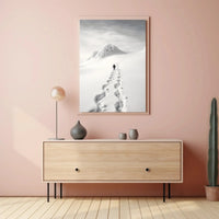 Lonely Trek Through Arctic Wilderness Travel Poster PosterGoat