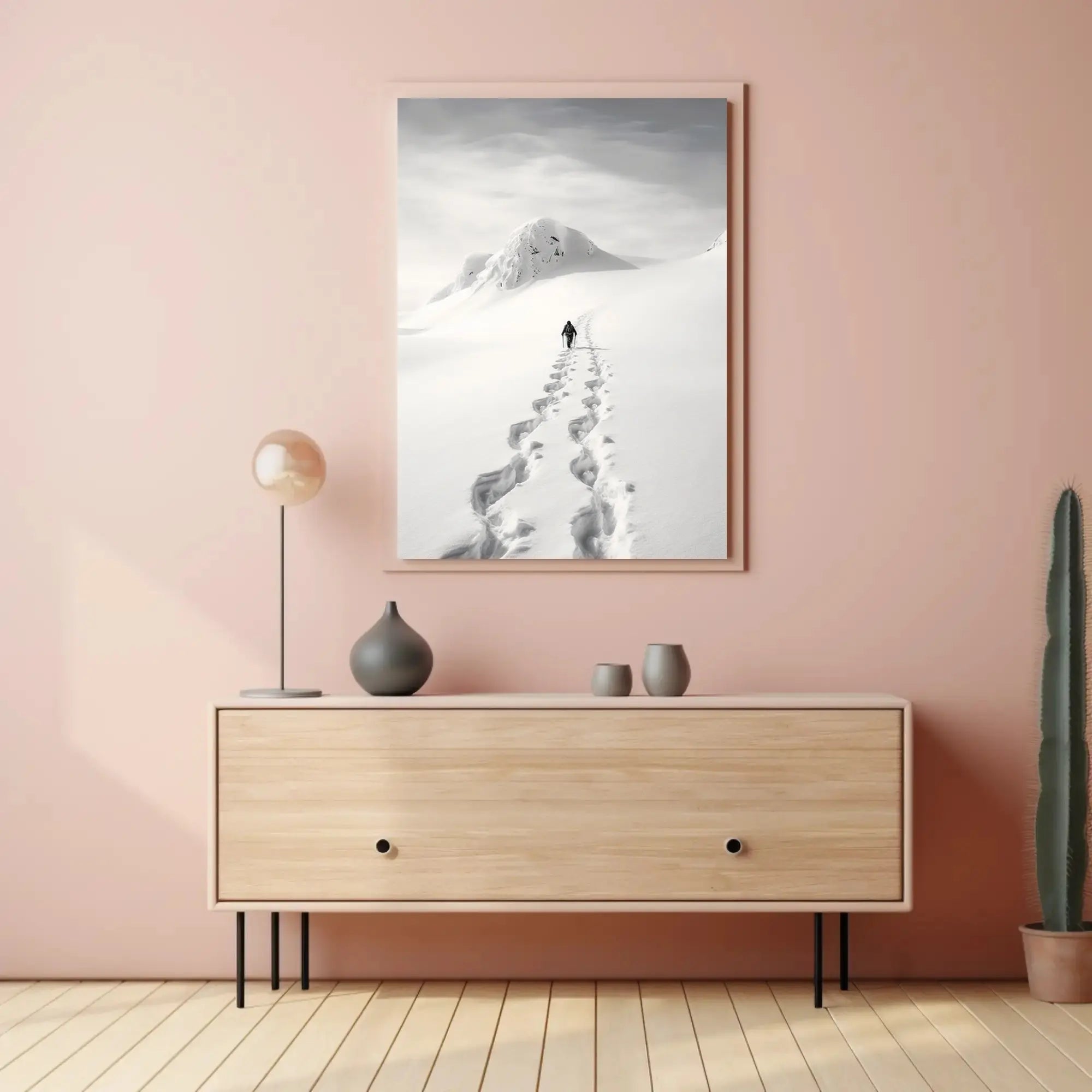 Lonely Trek Through Arctic Wilderness Travel Poster PosterGoat