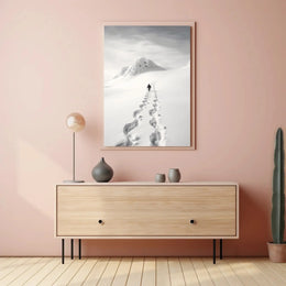 Lonely Trek Through Arctic Wilderness Travel Poster PosterGoat