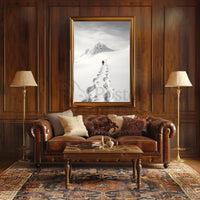 Lonely Trek Through Arctic Wilderness Travel Poster PosterGoat