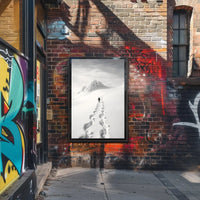 Lonely Trek Through Arctic Wilderness Travel Poster PosterGoat