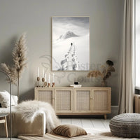 Lonely Trek Through Arctic Wilderness Travel Poster PosterGoat