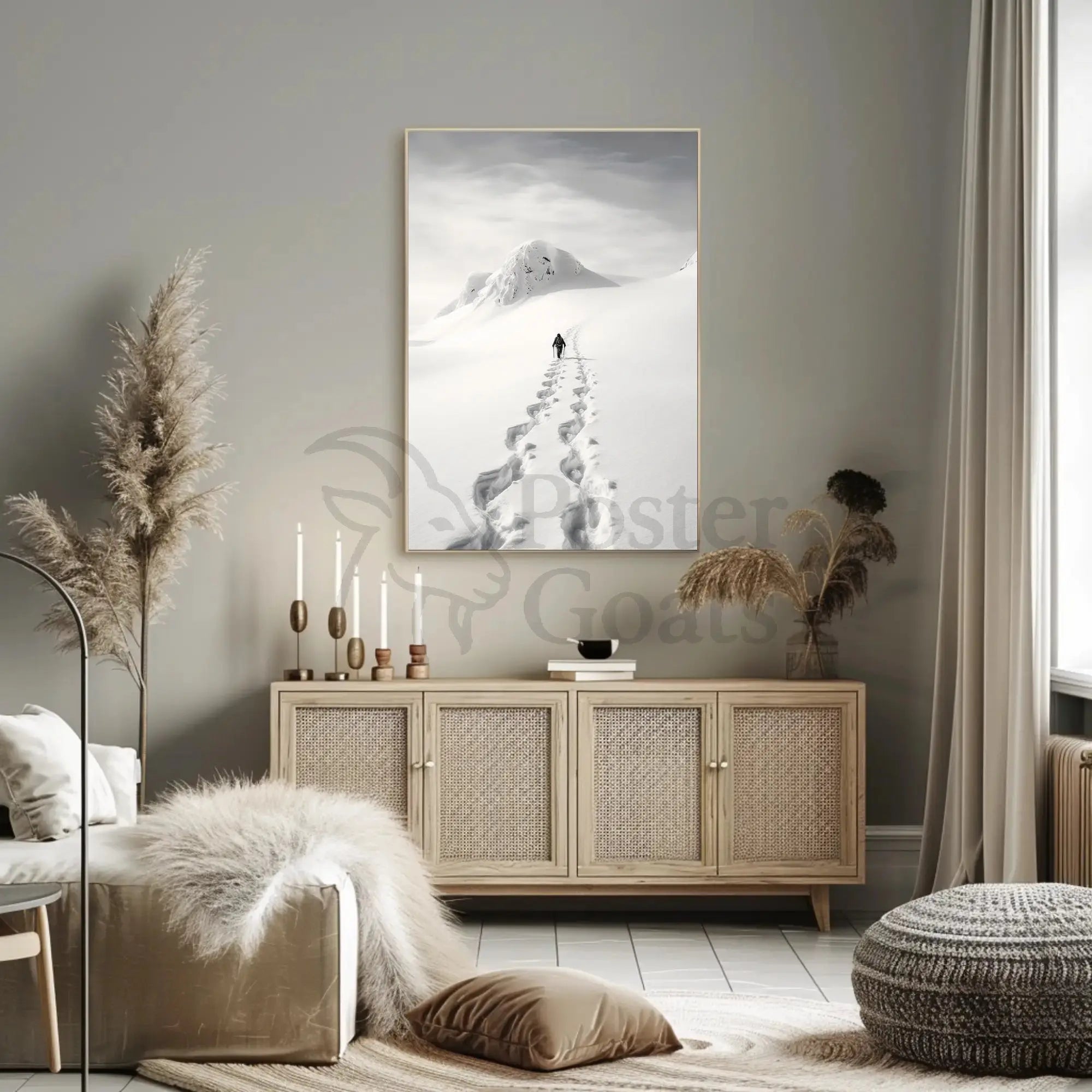 Lonely Trek Through Arctic Wilderness Travel Poster PosterGoat