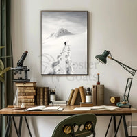 Lonely Trek Through Arctic Wilderness Travel Poster PosterGoat