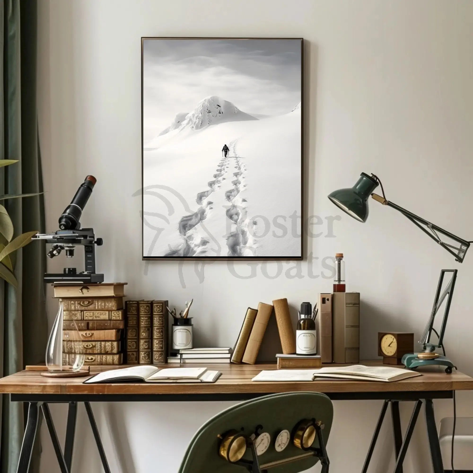 Lonely Trek Through Arctic Wilderness Travel Poster PosterGoat