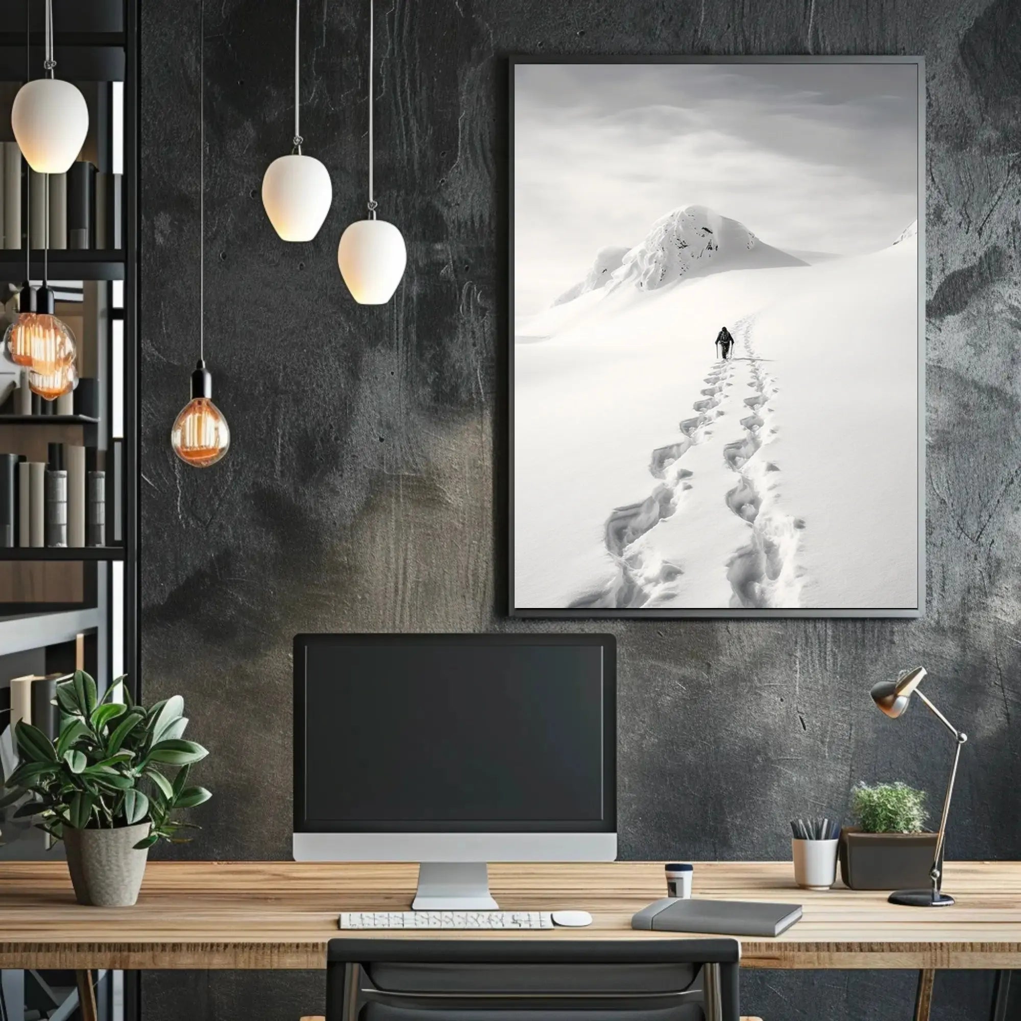 Lonely Trek Through Arctic Wilderness Travel Poster PosterGoat