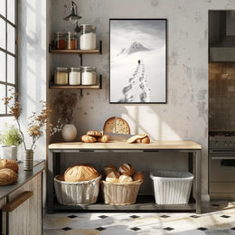 Lonely Trek Through Arctic Wilderness Travel Poster PosterGoat