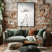 Lonely Trek Through Arctic Wilderness Travel Poster PosterGoat