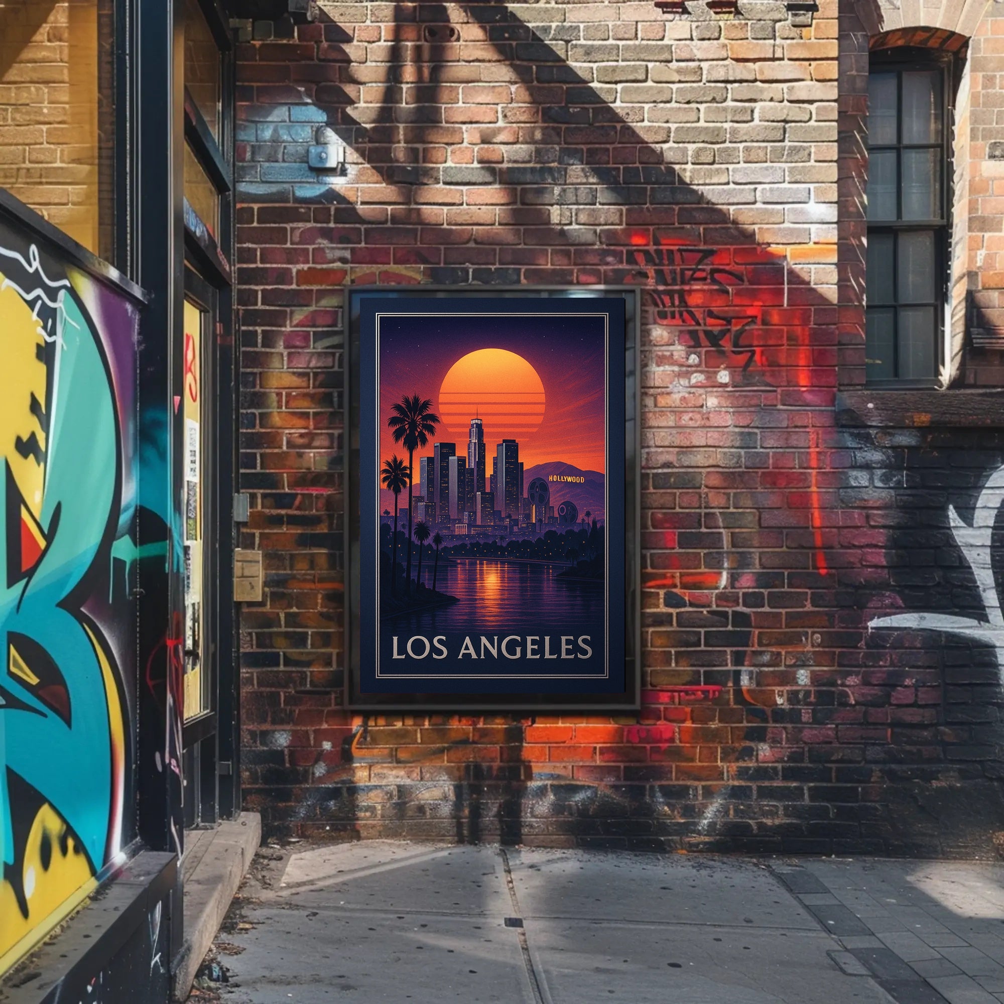 Los Angeles At Sunset Poster PosterGoat