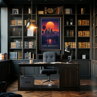 Los Angeles At Sunset Poster PosterGoat